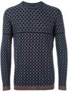 Giorgio Armani Contrast Hem Jacquard Sweater
