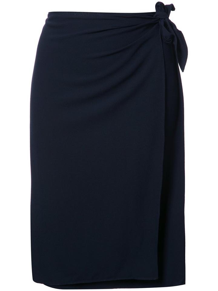 Jenni Kayne Tie Knot Skirt, Women's, Size: Large, Blue, Viscose/spandex/elastane