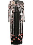 Temperley London Embroidered Tulle Dress - Black
