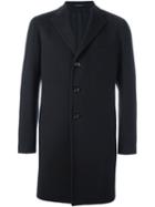 Tagliatore Single Breasted Coat, Men's, Size: 50, Blue, Cupro/cashmere/virgin Wool