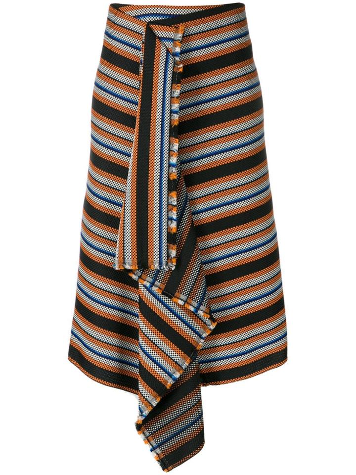 Dorothee Schumacher Striped Asymmetric Skirt - Black