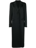 Prada Long Single Breasted Coat - Black