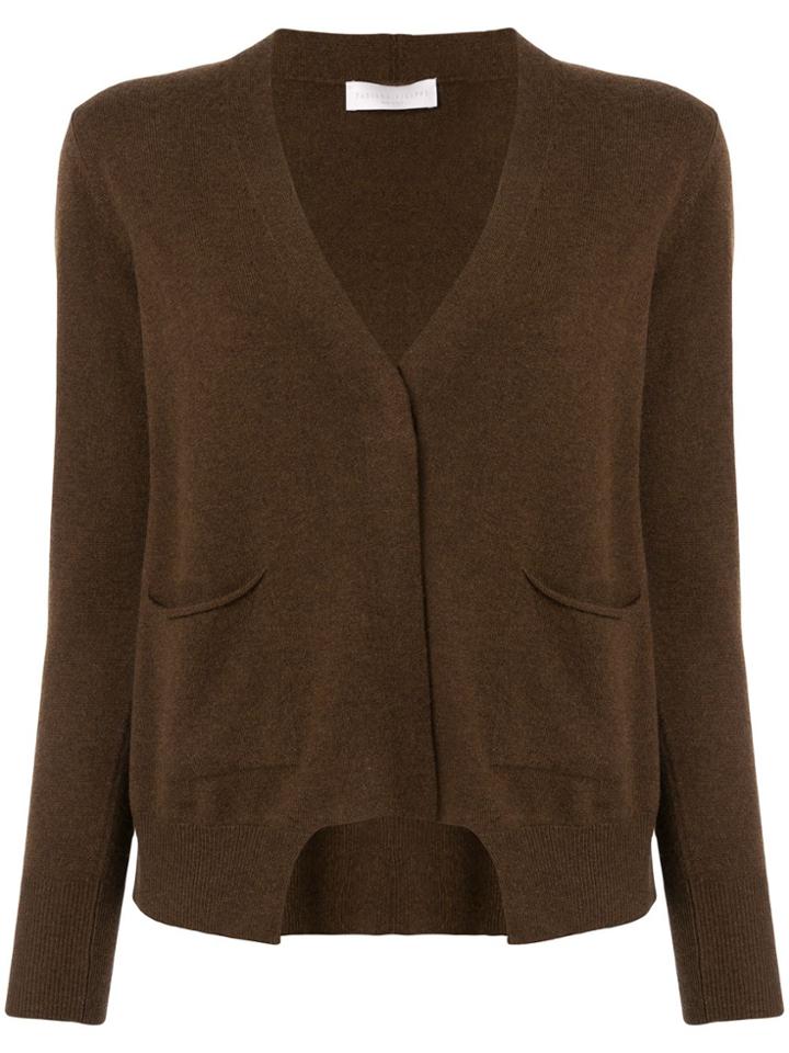 Fabiana Filippi Asymmetric Loose-fit Cardigan - Brown