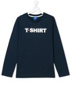 Fay Kids Long Sleeve Printed T-shirt - Blue