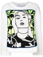 Michaela Buerger Face Detail Sweatshirt - White