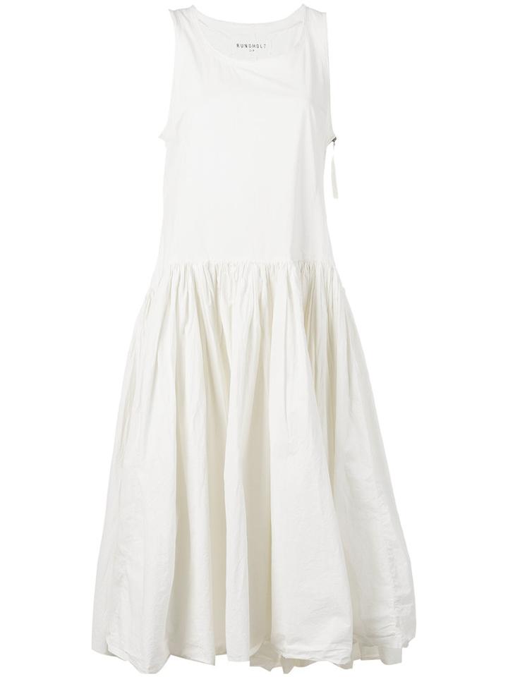 Rundholz - Sleeveless Rear Print Dress - Women - Cotton - S, White, Cotton