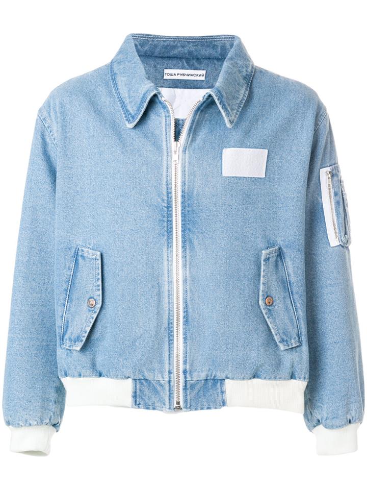 Gosha Rubchinskiy Bleached Denim Jacket - Blue