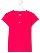 Armani Junior Crystal Logo Top - Pink & Purple