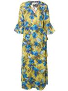 Black Coral Floral Day Dress - Yellow