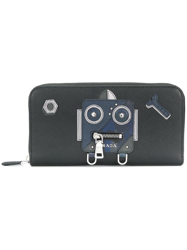 Prada Robot Continental Wallet - Black