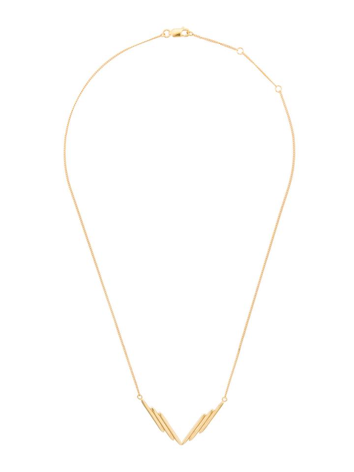 Rachel Jackson V-shape Necklace - Metallic