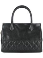 Chanel Pre-owned Diamond Quilt Detail Tote - Black