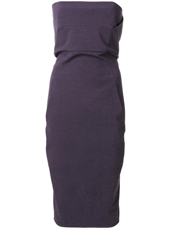 Rick Owens - Strapless Fitted Dress - Women - Cotton/spandex/elastane/viscose - 44, Grey, Cotton/spandex/elastane/viscose