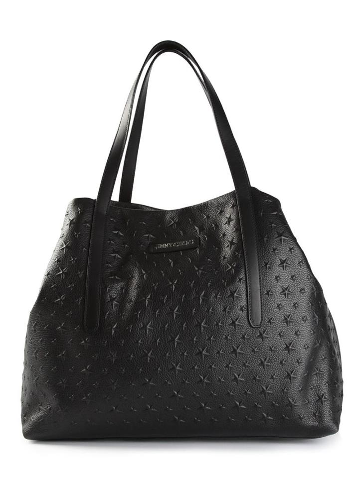Jimmy Choo 'pimlico' Tote, Adult Unisex, Black, Calf Leather