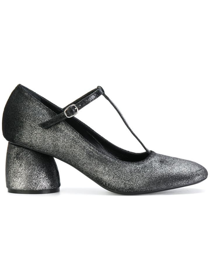 Strategia Glitter-effect Buckled Pumps - Black