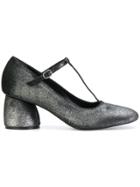 Strategia Glitter-effect Buckled Pumps - Black