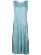 Pleats Please By Issey Miyake Pleated Flared Dress - Blue