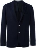 Tagliatore Two Button Blazer, Men's, Size: 52, Blue, Virgin Wool/cupro