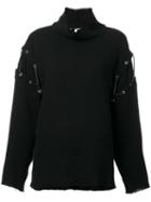 Iro Laced Sleeve Sweatshirt, Women's, Size: 36, Black, Cotton/polyimide