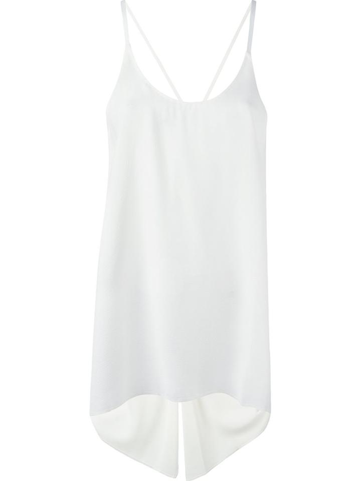 Helmut Lang Loose Fit Scarf Cami Top, Women's, Size: Small, White, Viscose