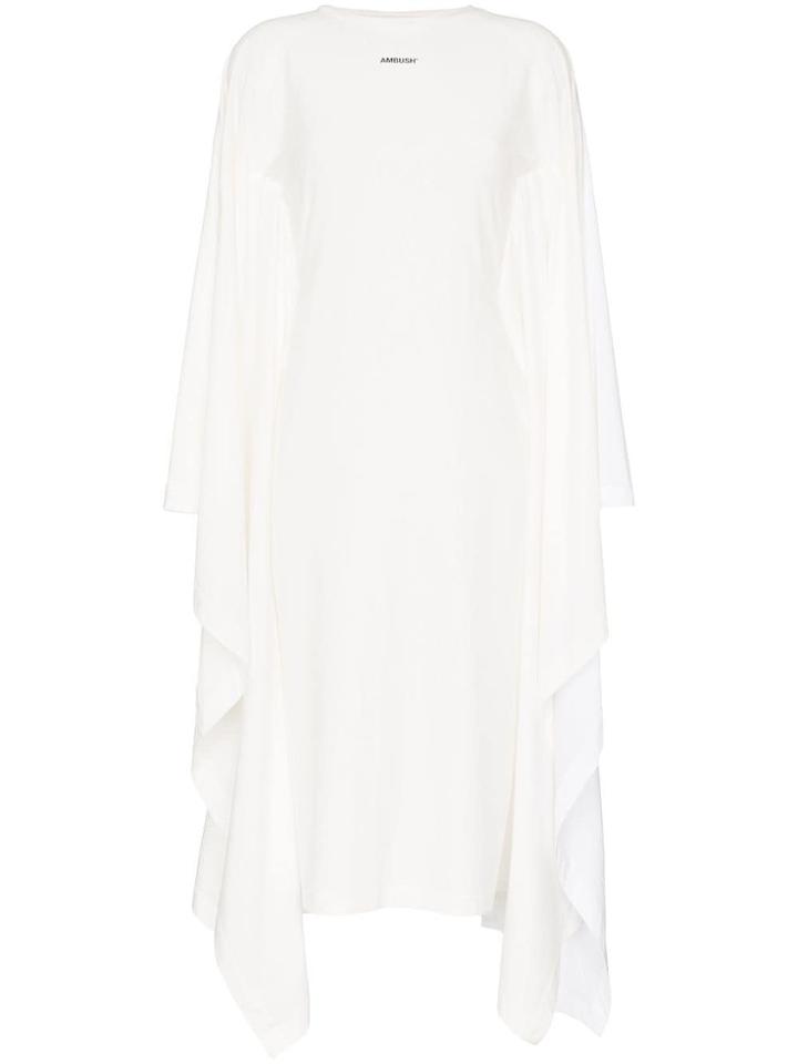Ambush Waves Cape Kimono Dress - White