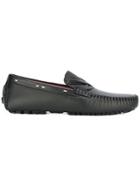 Fendi Staple Detail Loafers - Black