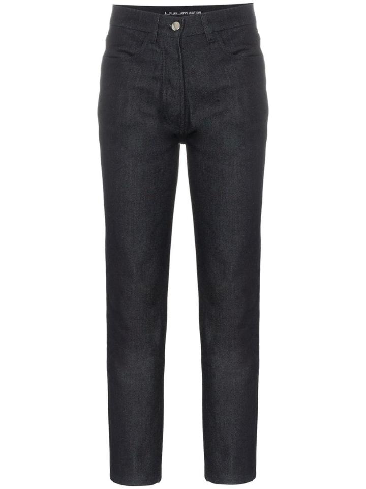 A Plan Application High-waisted Straight Leg Jeans - Blue