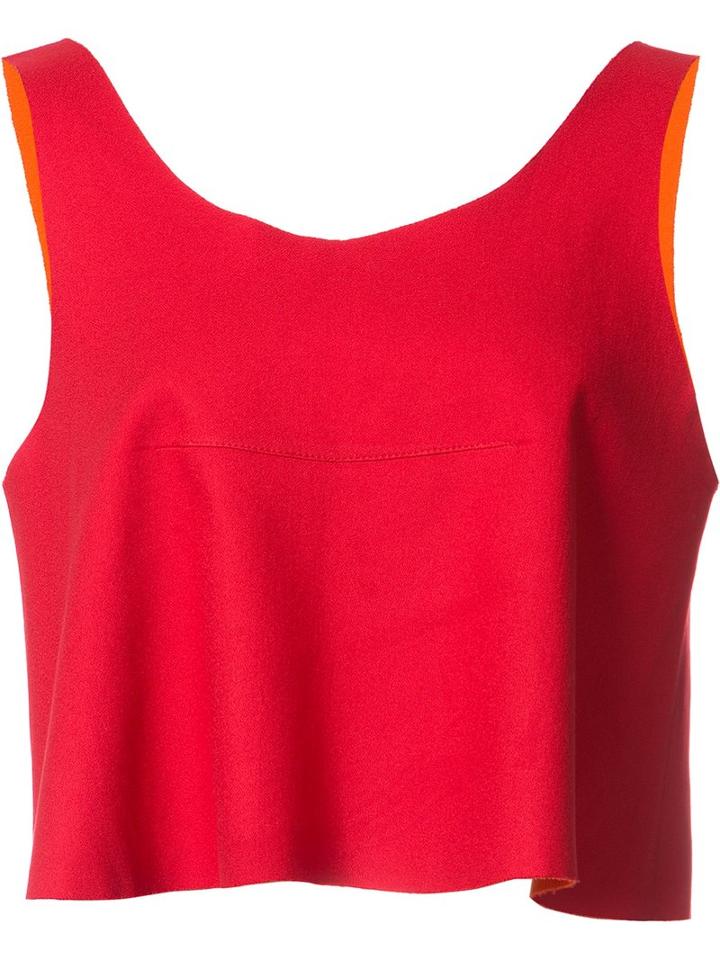 Osklen - Cropped Top - Women - Cotton/spandex/elastane/viscose - M, Red, Cotton/spandex/elastane/viscose