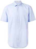 Cerruti 1881 - Short Sleeve Shirt - Men - Cotton - M, Blue, Cotton