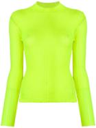 Msgm High-neck Ribbed Top - Yellow