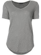Atm Anthony Thomas Melillo Slub Jersey Schoolboy V-neck Tee - Green