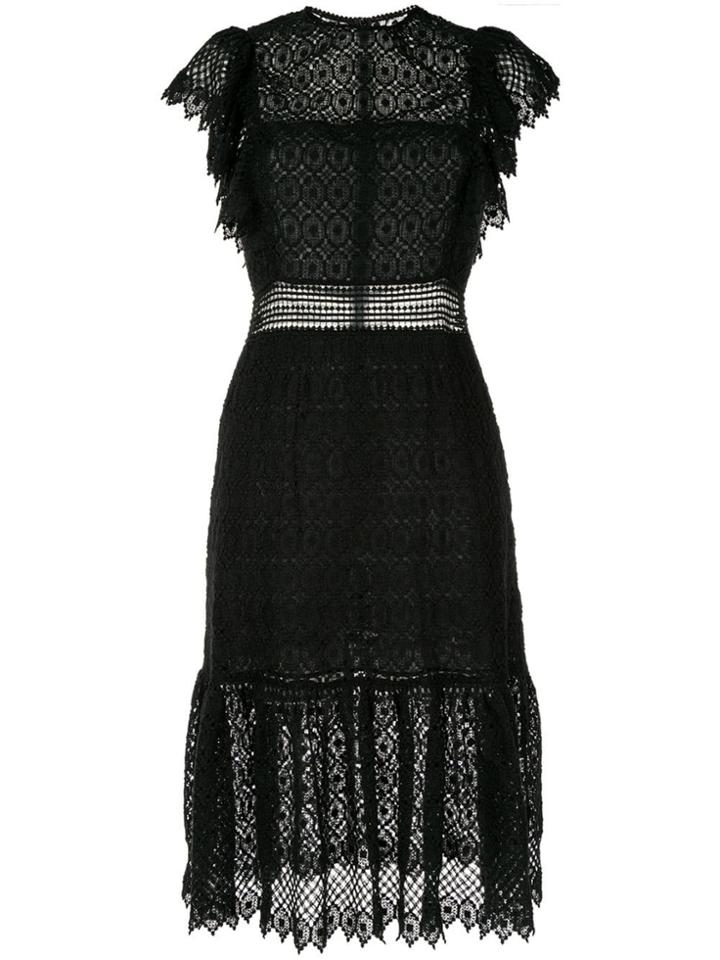 Philosophy Di Lorenzo Serafini Crochet Woven Dress - Black