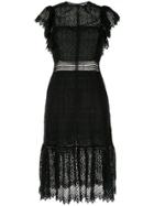 Philosophy Di Lorenzo Serafini Crochet Woven Dress - Black