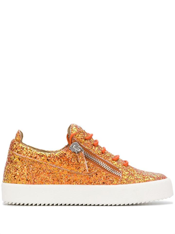 Giuseppe Zanotti Gail Glitter Sneakers - Orange