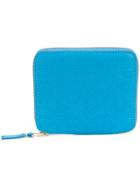 Comme Des Garçons Wallet Embossed Zipped Wallet - Blue