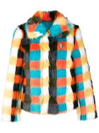 Shrimps Little Star Faux-fur Jacket - Orange