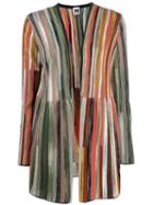 M Missoni Striped Knit Cardigan - Blue