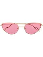 Cartier Triangle-shaped Sunglasses - Gold