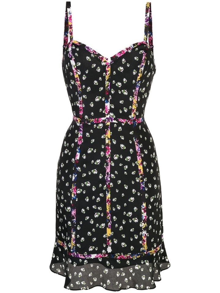 Nicole Miller Ditzy Stems Mini Dress - Black