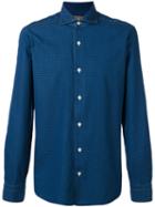 Barba - Textured Shirt - Men - Cotton - 43, Blue, Cotton