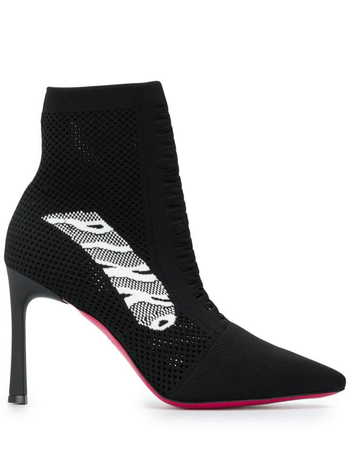 Pinko Knitted Sock Boots - Black