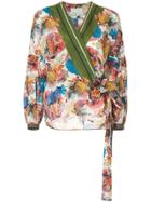 Ginger & Smart Submerge Floral Print Wrap Top - Multicolour