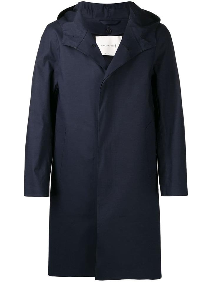 Mackintosh Chryston Navy Bonded Cotton Hooded Coat Gr-1003d - Blue