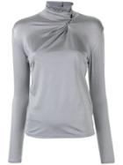 Irene Brooch-detail Top - Blue