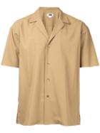 H Beauty & Youth - V-neck Shortsleeved Shirt - Men - Cotton - M, Brown, Cotton
