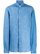 Barba Long Sleeve Button Shirt - Blue