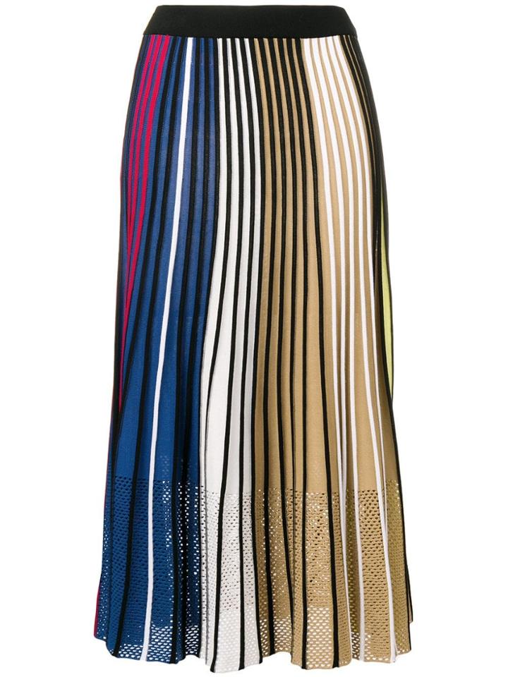 Kenzo Striped Knitted Skirt - Neutrals