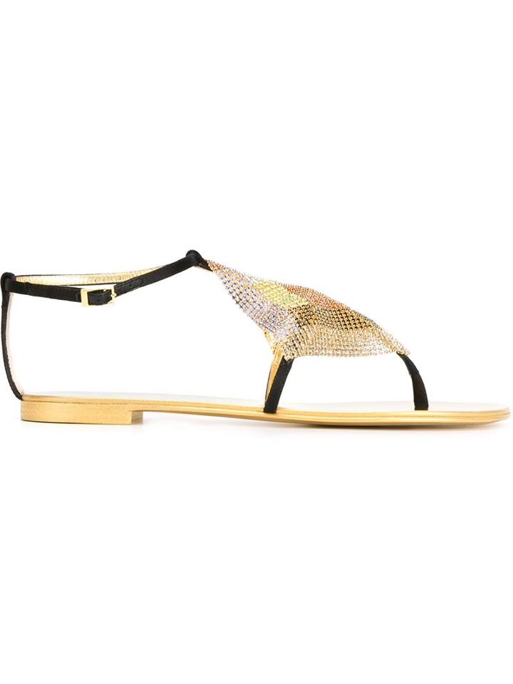 Giuseppe Zanotti Design Embellished Thong Sandals