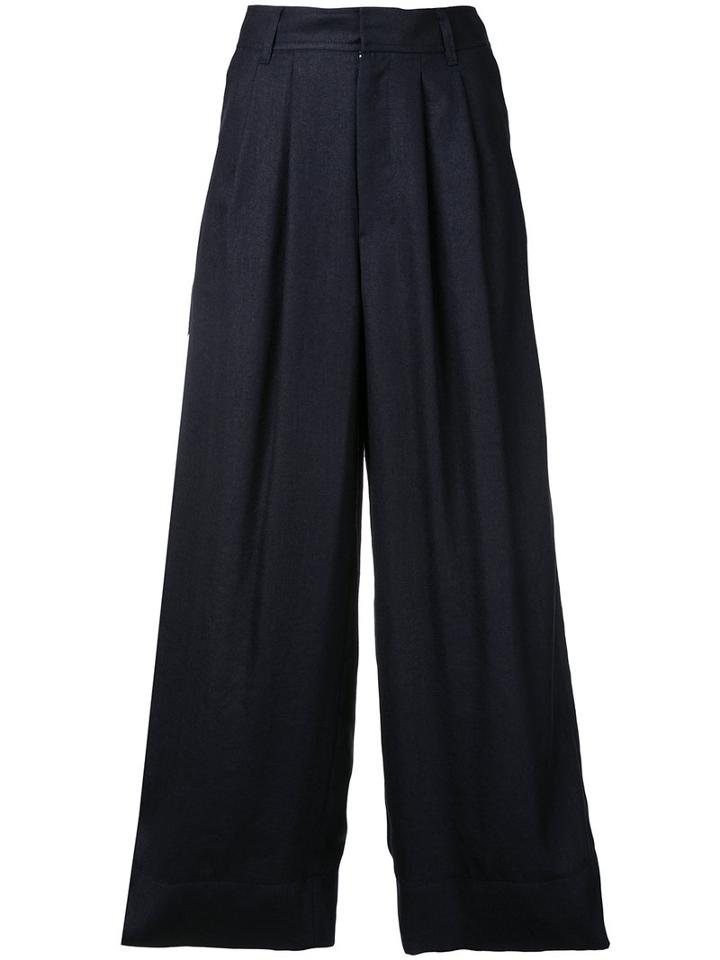 Estnation - High-waisted Trousers - Women - Triacetate - 40, Black, Triacetate