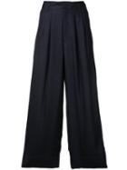 Estnation - High-waisted Trousers - Women - Triacetate - 40, Black, Triacetate